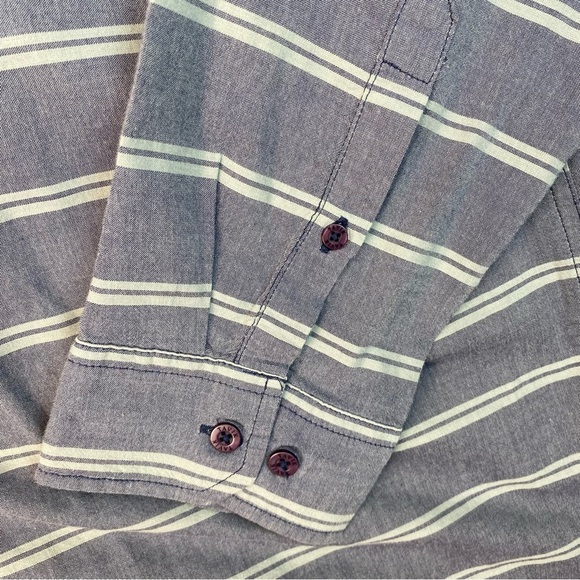 Tavik Mens Shirt Button Up Long Sleeve Striped Modern Beach XL - Picture 3 of 10